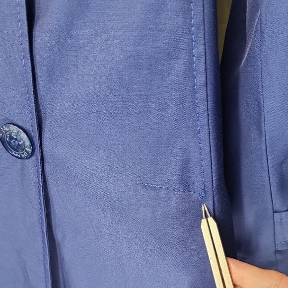DKNY Royal Blue Trench Coat - Picture 12 of 16